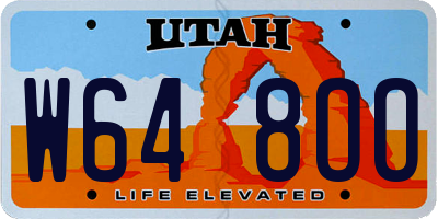 UT license plate W648OO