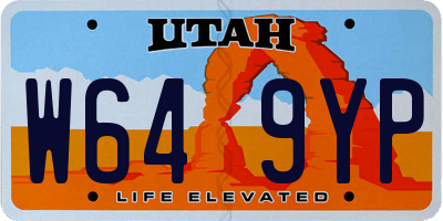 UT license plate W649YP