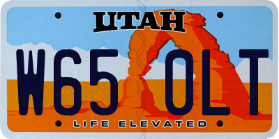 UT license plate W650LT