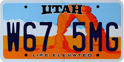 UT license plate W675MG