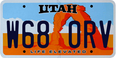 UT license plate W680RV