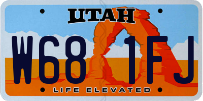 UT license plate W681FJ