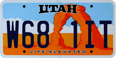 UT license plate W681IT