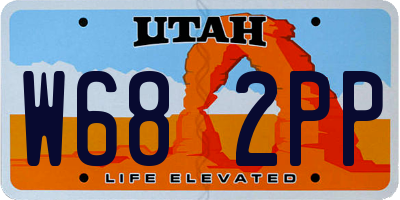 UT license plate W682PP