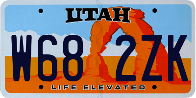 UT license plate W682ZK