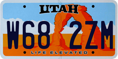 UT license plate W682ZM