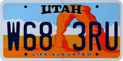 UT license plate W683RU