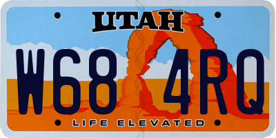 UT license plate W684RQ