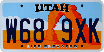UT license plate W689XK