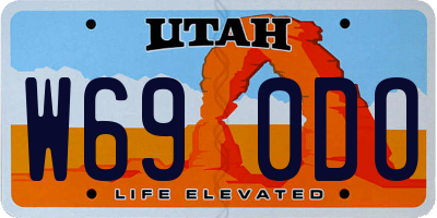 UT license plate W690DO
