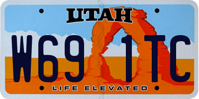 UT license plate W691TC