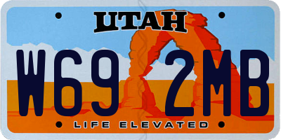 UT license plate W692MB