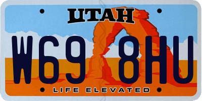 UT license plate W698HU
