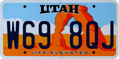 UT license plate W698QJ