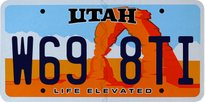 UT license plate W698TI