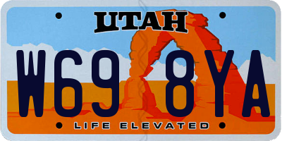 UT license plate W698YA