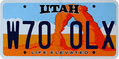 UT license plate W700LX