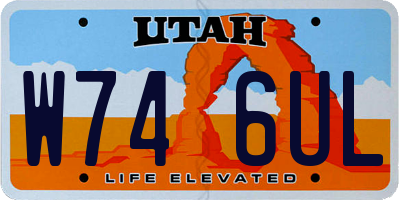 UT license plate W746UL