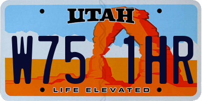 UT license plate W751HR
