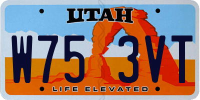 UT license plate W753VT
