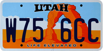 UT license plate W756CC