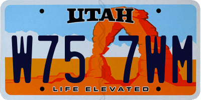 UT license plate W757WM