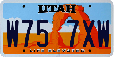 UT license plate W757XW