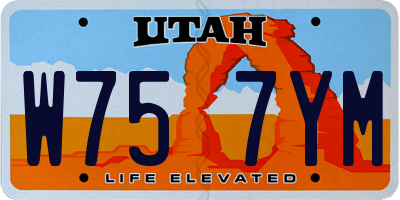UT license plate W757YM