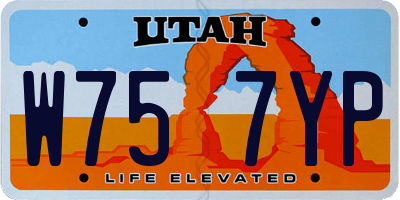 UT license plate W757YP