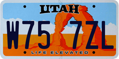 UT license plate W757ZL