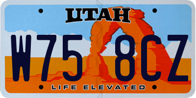 UT license plate W758CZ