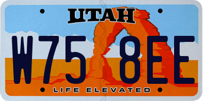 UT license plate W758EE
