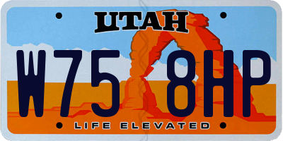 UT license plate W758HP