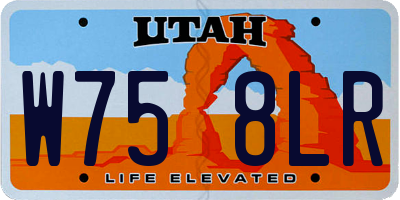 UT license plate W758LR