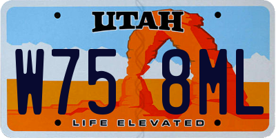 UT license plate W758ML