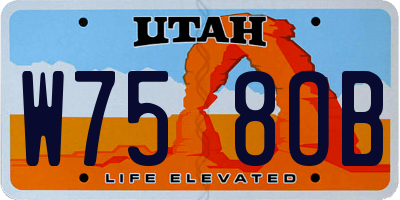 UT license plate W758OB