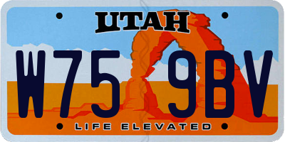 UT license plate W759BV