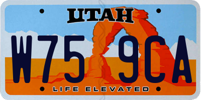 UT license plate W759CA