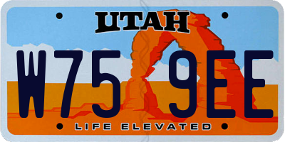 UT license plate W759EE