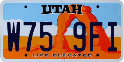 UT license plate W759FI