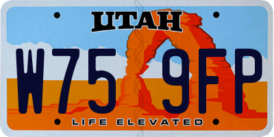 UT license plate W759FP