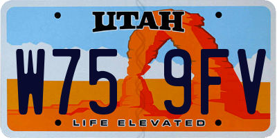 UT license plate W759FV