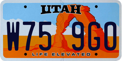 UT license plate W759GO