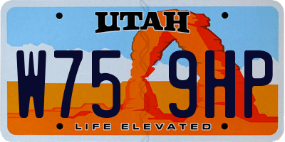 UT license plate W759HP