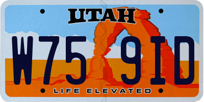 UT license plate W759ID