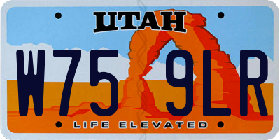 UT license plate W759LR