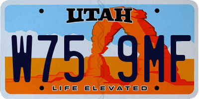 UT license plate W759MF