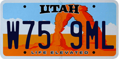 UT license plate W759ML