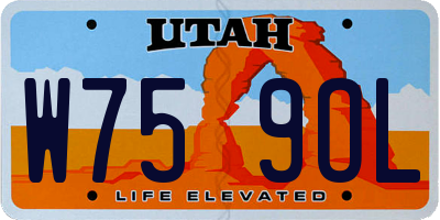 UT license plate W759OL