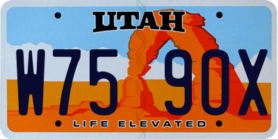 UT license plate W759OX